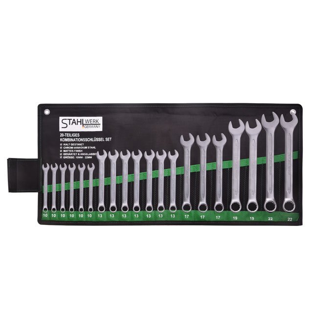 Stahlwerk Ring Spanner Set SW2, 20-piece, 10–22 mm